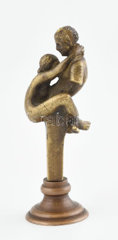 Pajzán, erotikus, ördögös, bronz pecsétnyomó, nincs vésve, m: 7,5 cm - Image 3