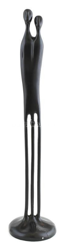 Jelzés nélkül: Romantikus szobor. Fém, hibátlan, m: 43 cm