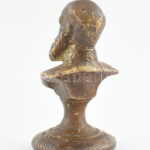 Ferenc József (1830-1916) osztrák császár, magyar király, miniatűr, bronz, kis kopásokkal, jelzés nélkül, m: 4,5 cm - Image 2
