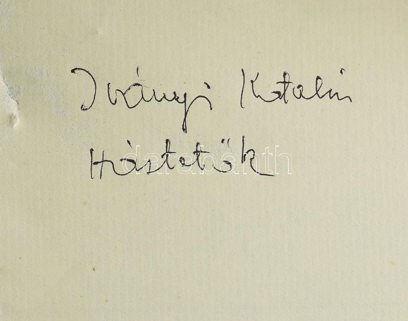 Iványi Katalin (1924-2013): Háztetők. Olajpasztell, papír, jelzett. Üvegezett fakeretben, 9x14 cm - Image 2