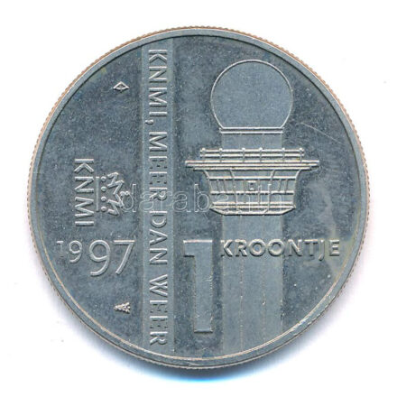Hollandia 1997. '1 Kroontje' kétoldalas Cu-Ni emlékérem (32mm) T:1- (PP) Netherlands 1997. '1 Kroontje' two-sided Cu-Ni commemorative medallion (32mm) T:AU (PP) Krause N# 170870