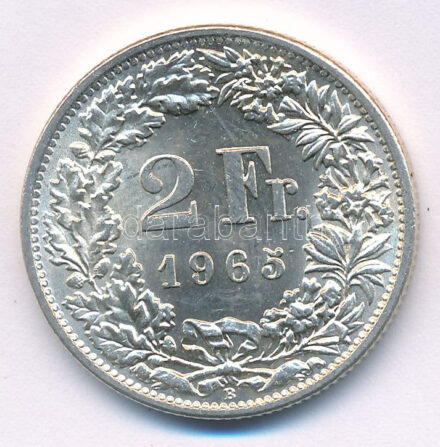 Svájc 1965. 2Fr Ag T:1- Switzerland 1965. 2 Francs Ag C:AU Krause KM#21