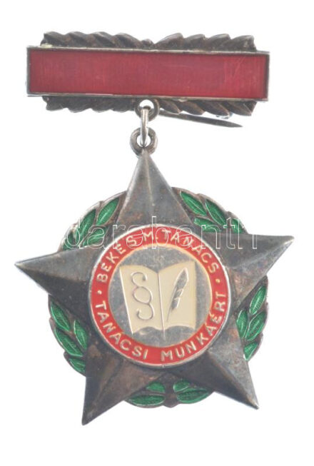 ~1970-1980. 'Békés M. Tanács Tanácsi munkáért' ezüstözött kitüntetés (40mm) T:1-,2