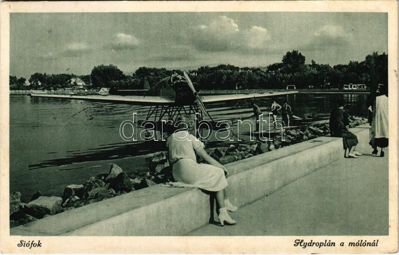 1938 Siófok, Hidroplán a mólónál
