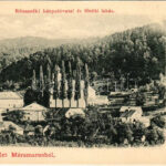 Rónaszék, Costiui (Máramaros); Bányahivatal és főnöki lakás. Kaufman Ábrahám kiadása / mine office and director's house (EK)