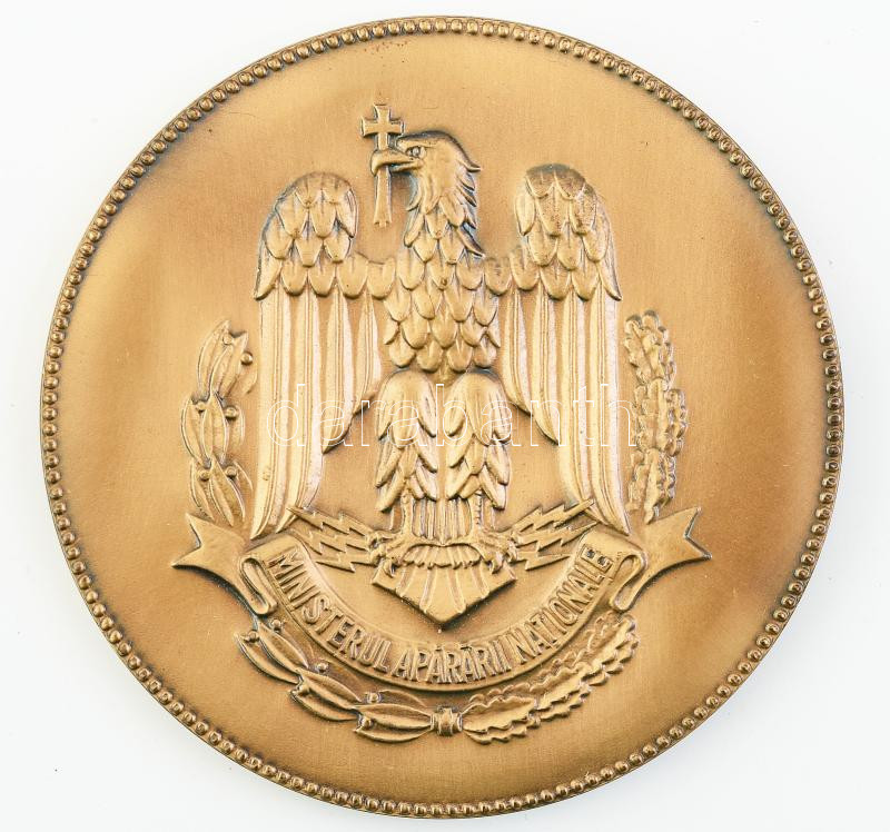 Román katonai minisztérium bronz plakett d: 7 cm Díszdobozban - Image 2
