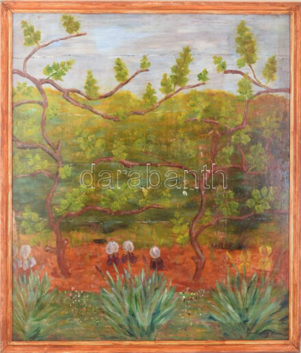 Gulácsy L. jelzéssel: Táj. Olaj, falemez, kissé sérült. Fakeretben, 81x69 cm