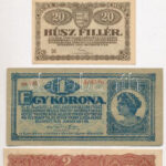 1920. 20f + 50f + 1K + 2K T:III az egyiken kis folt