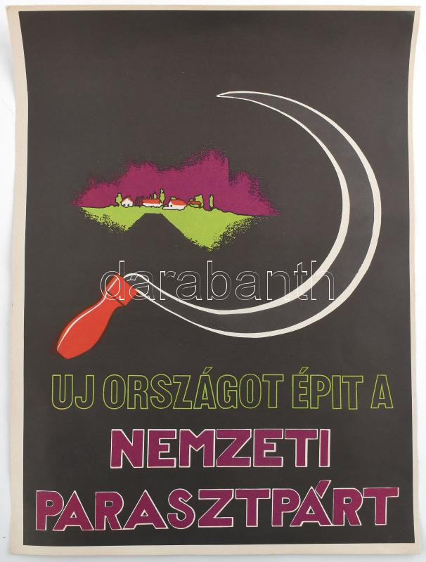 Nemzeti Parasztpárt plakát későbbi utánnyomás 30x40 cm
