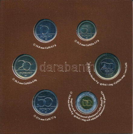 2017. 5Ft-200Ft (6xklf) forgalmi szett + 'Magyar Pénzverő' emlékérem T:BU Adamo FO51