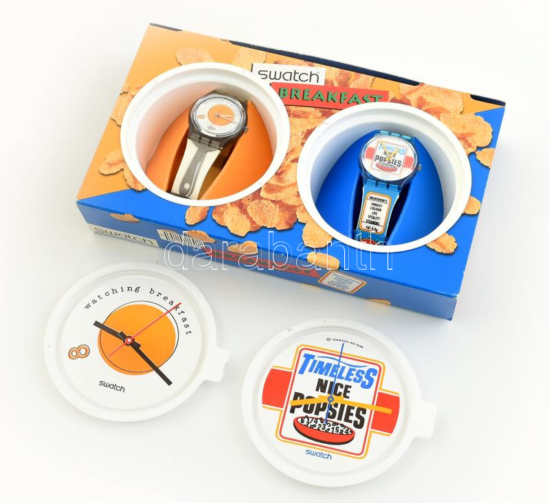 Schwatch box 2 db quartz óra, eredeti dobozában, jó állapotban, elemcserére szorulnak