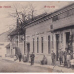 1912 Piski, Simeria; Arany utca, Ferber János és Jäger Alajos üzlete / street, shops (r)