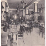 1912 Marosvásárhely, Targu Mures; Rechnitzer Adolf Korzó kávéháza, belső / cafe interior (kis szakadás / small tear)
