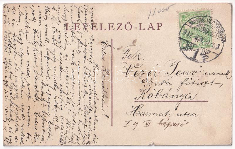 1912 Marosvásárhely, Targu Mures; Rechnitzer Adolf Korzó kávéháza, belső / cafe interior (kis szakadás / small tear) - Image 2