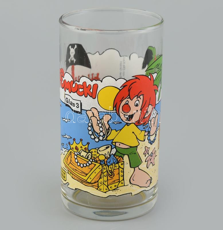 Pumuckl (Pumukli) mesefigurás gyűjtői pohár, m: 12 cm