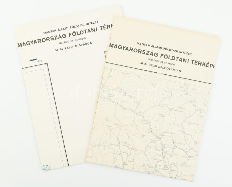 1965, 1975 Kisvárda, Salgótarján földtani térképe, 1:200 000, 2 db