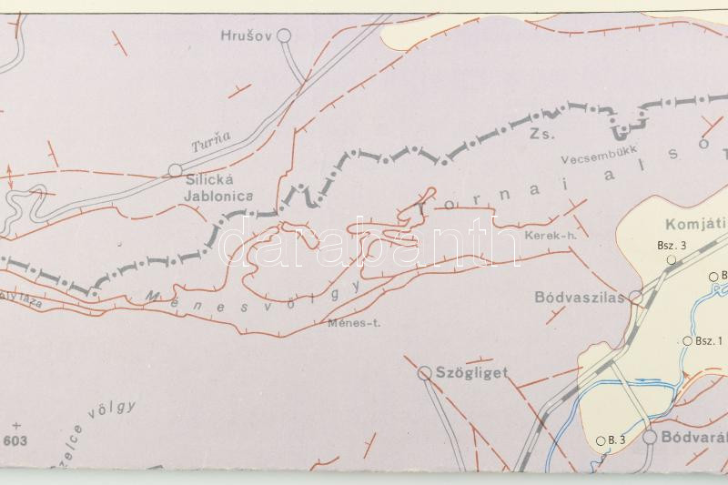 1966 A Borsodi-medence barnakőszéntelepének prognózistérképe, 1:100 000, 80×80 cm - Image 2