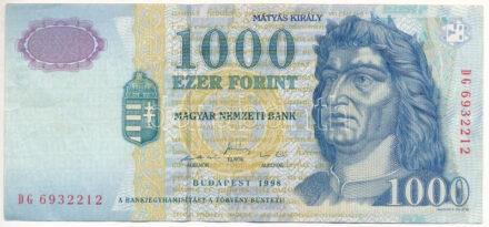 1998. 1000Ft 'DG 6932212' T:III Adamo F55.6