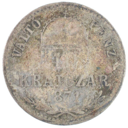1871GYF 10kr Ag 'Ferenc József / Váltó Pénz' T:3 patina Adamo M10.1