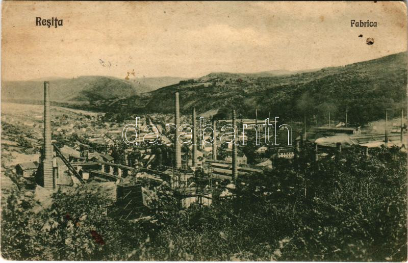 1924 Resica, Resita; vasgyár / Fabrica / ironworks, factory (EK)