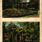 Buziás, Baile Buzias; park és Mihály forrás / Izvorul, parc / park and mineral water spring (fa)