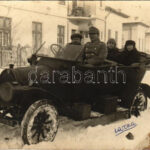 Bucharest, Bukarest, Bucuresti, Bucuresci; Romanian soldier's automobile in winter. photo (fl)
