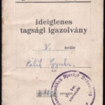 1945 Magyar Demokratikus Ifj. Szövetség ideiglenes tagsági igazolvány kijáró fényképpel - Image 2