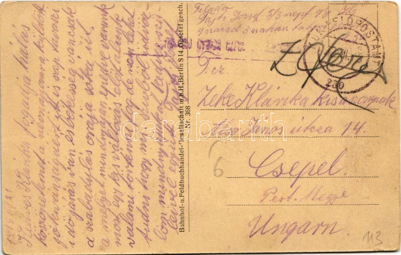 1918 Rumänische Hirten / Romanian folklore, shepherds (EK) - Image 2