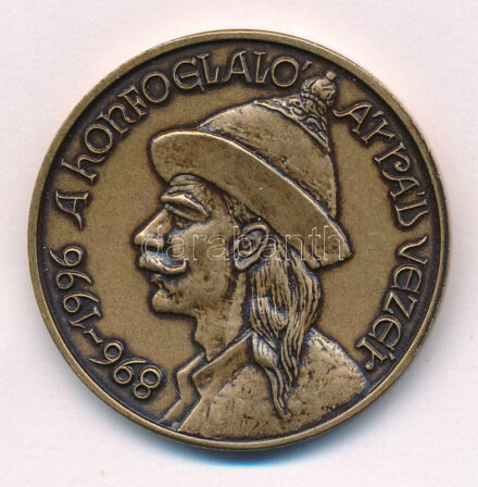 Tóth Sándor (1933-2019) 1996. 'A hét vezér sorozat - 896-1996. A honfoglaló Árpád Vezér' kétoldalas bronz emlékérem (42,5mm) T:1,1- Adamo NH19