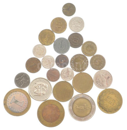 DN 24db-os játékpénz tétel, zömmel német T:1-,2 ND 24pcs play money, mostly from Germany C:AU,XF