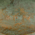 Hygia (Hygieia) istennő, bronzírozott szobra, jelzett: HB. Hibátlan, m: 40,5 cm - Image 3