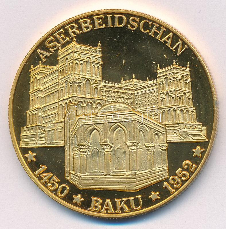Oroszország DN (1991) 'Független Államok Közössége - Azerbajdzsán / Baku' kétoldalas aranyozott Cu-Ni emlékérem (40mm) T:1 (PP) kis patina, karc Russia ND (1991) 'Commonwealth of Independent States - Azerbaijan / Baku' two-sided, gilt - Image 2