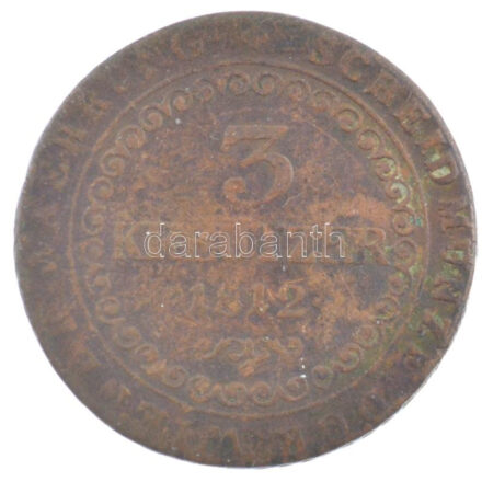 1812G 3kr Cu 'I. Ferenc' T:3