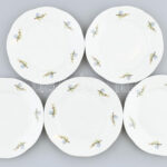 6 személyes Zsolnay szendvicses készlet, matricás porcelán, jelzett, hibátlan. - Image 4