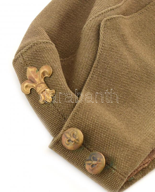 1930-1940 Hungária cserkészcsapat 2 db cserkész sapka sapkajelvénnyel + 2 db cserkészkendő / 2 boy scout caps and 2 scout scarf - Image 2