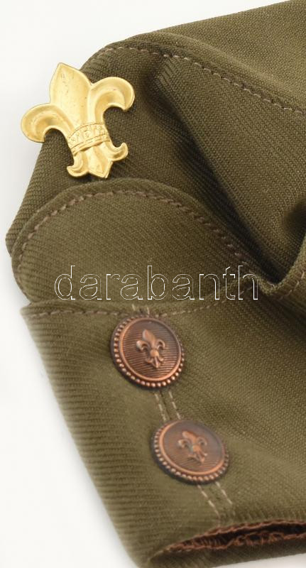 1930-1940 Hungária cserkészcsapat 2 db cserkész sapka sapkajelvénnyel + 2 db cserkészkendő / 2 boy scout caps and 2 scout scarf - Image 3