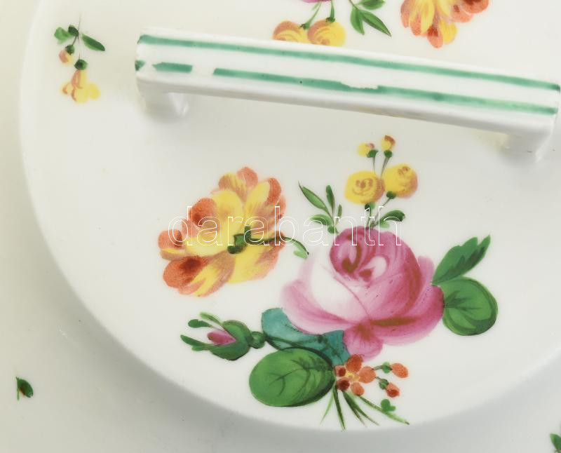 Bécs 1839 ragu tál, kézzel festett porcelán, kopott, m: 13 cm, d: 26 cm - Image 2
