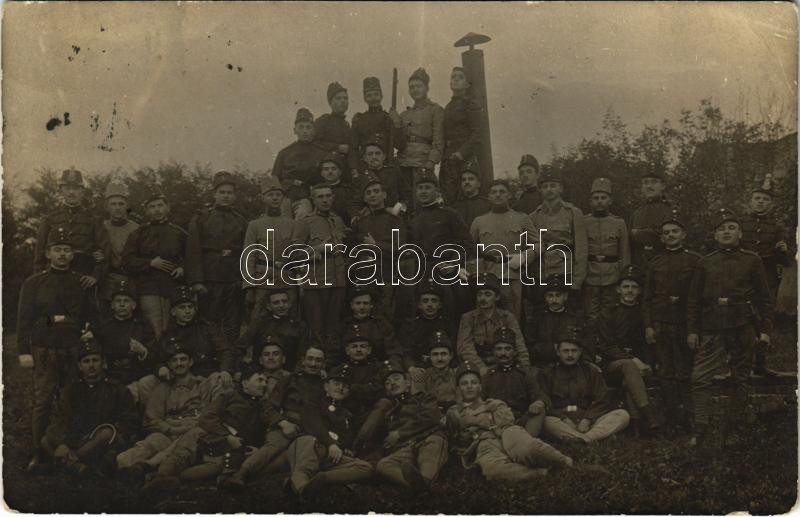 Lugos, Lugoj; osztrák-magyar katonák csoportja / Austro-Hungarian K.u.K. military, group of soldiers. photo (EK)
