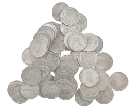 1941-1944. 1P Al (55x) 'Országos Takarékpénztár - 100 Forint, 50 darab 2 Forintos' papírzacskóban, a zacskó bélyegzés nélkül T:F oxidáció, porózus Adamo P6.1