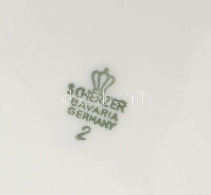 Pisai ferde torony 2 db porcelán tálka, egyik kézzel festett. d: 17, 13 cm - Image 2