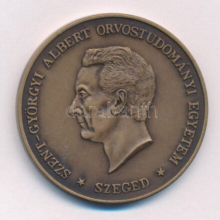 Bognár György (1944-) 1987. Szent-Györgyi Albert Orvostudományi Egyetem Szeged / A Nobel-díj 50. évfordulójára' kétoldalas bronz emlékérem (42,5mm) T:1-