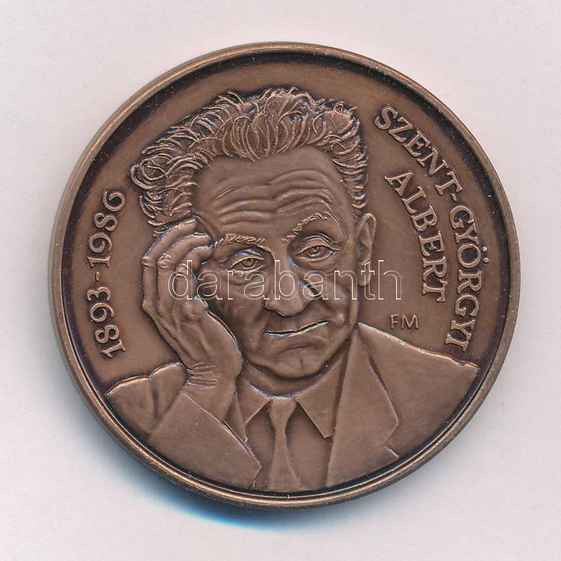 Fritz Mihály (1947-) 1993. 'Szent-Györgyi Albert / Egyetemünk Nobel-díjas professzorának emlékére' kétoldalas bronz emlékérem (42mm) T:1-