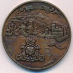 Lantos Györgyi (1953-) 1990. 'MÉE Pápa / Éremgyűjtők 20. Vándorgyűlése' bronz emlékérem (42mm) T:1-