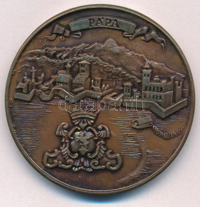 Lantos Györgyi (1953-) 1990. 'MÉE Pápa / Éremgyűjtők 20. Vándorgyűlése' bronz emlékérem (42mm) T:1-