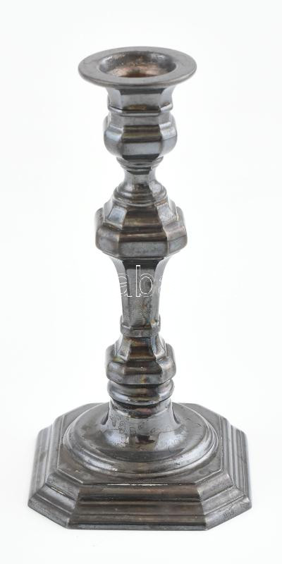 Ezüst (Ag) gyertyatartó, jelzett, m: 10 cm, nettó: 36,2 g