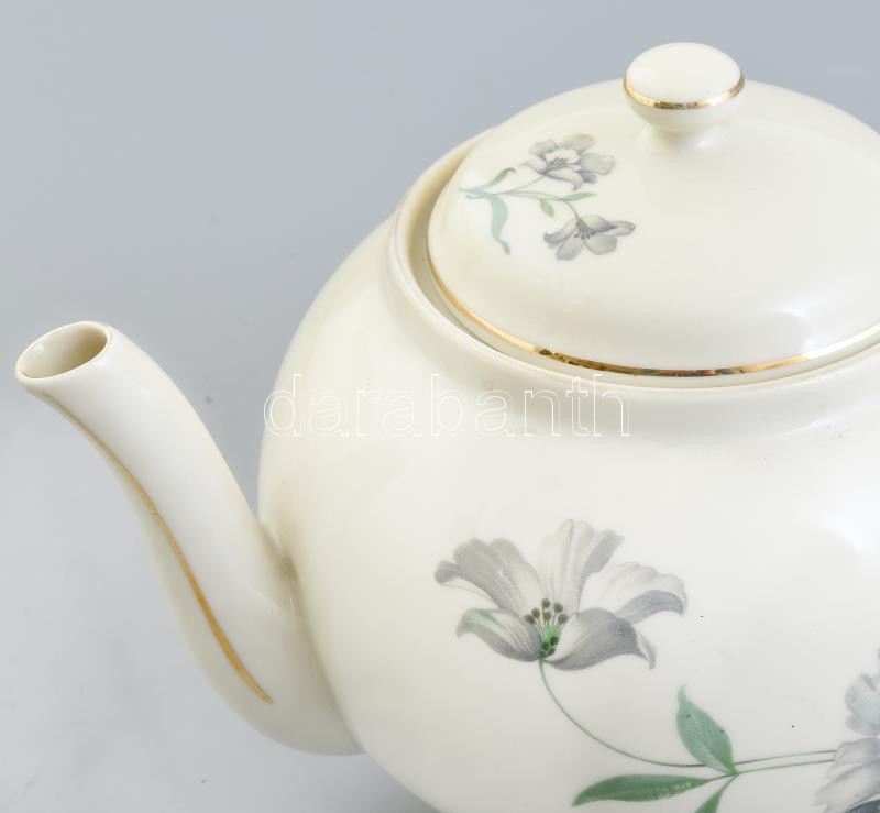 Zsolnay Art Deco teáskanna, tejkiöntővel, jelzett, szép állapotban, m: 7-15 cm - Image 2