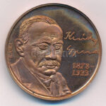 Rajki László (1939-) 1988. 'Krúdy Gyula / Irodalmi Kör MÉE 1988' bronz emlékérem (42,5mm) T:1 Adamo BP24