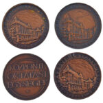 Kákonyi István (1917-1993) 1982. 'Budapesti Műszaki Egyetem' 4xklf kétoldalas bronz emlékérem (40mm) T:1 - Image 2