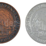 Kákonyi István (1917-1993) 1982. 'Budapesti Műszaki Egyetem / Vásárhelyi Pál' 2xklf kétoldalas bronz és ezüstözött bronz emlékérem (40mm) T:1 - Image 2