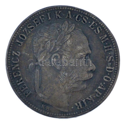 1890KB 1Ft Ag 'Ferenc József, Fiume-címer' T:2- ph., patina Adamo M15